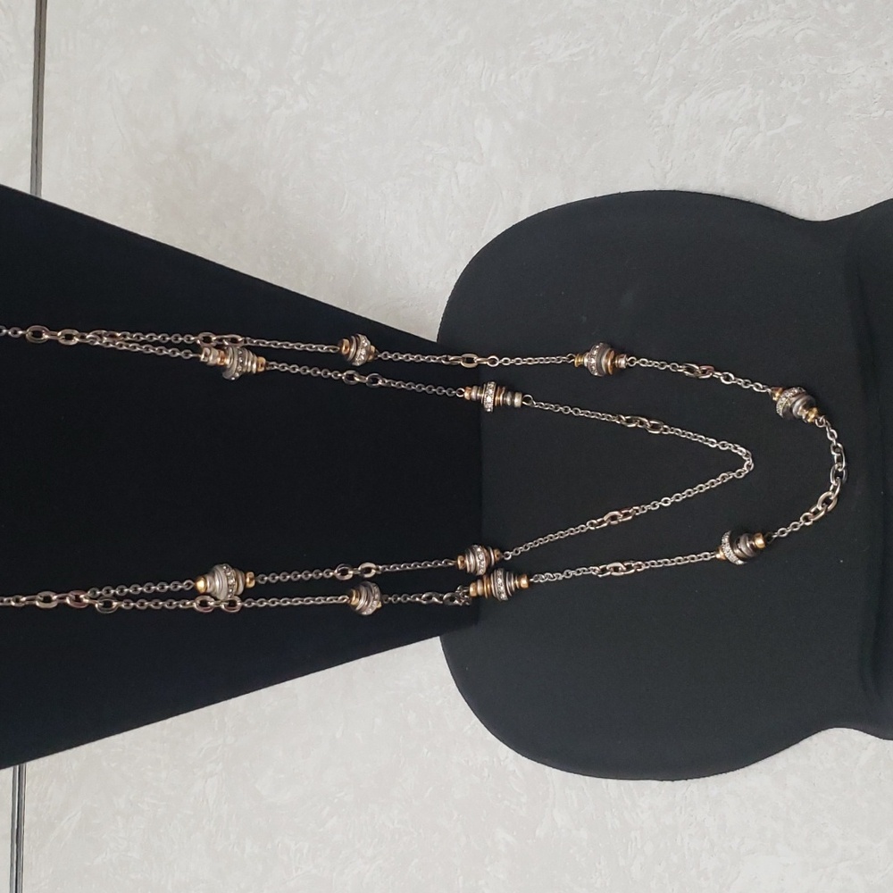 LOFT - Double Strand Necklace Silver/Gold.